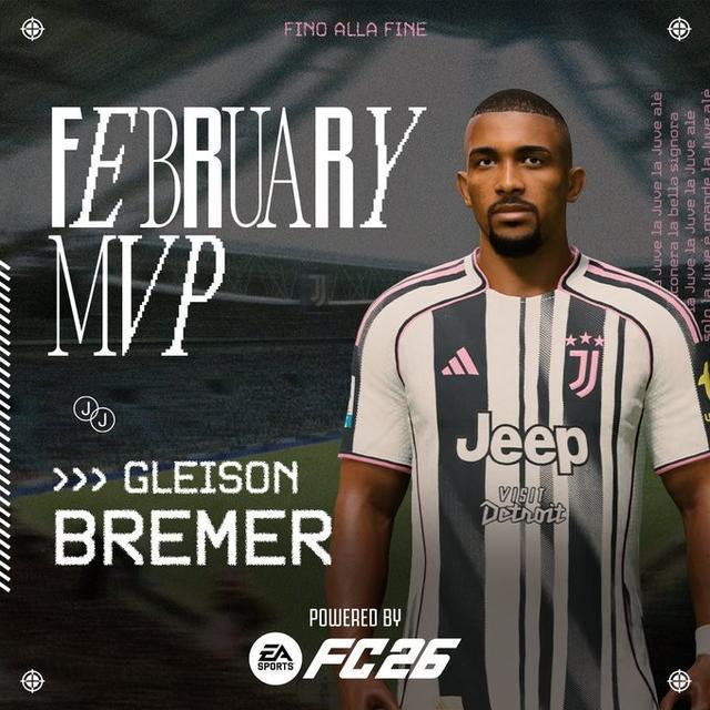 2026世界杯投注官方入口-尤文官方：布雷默当选队内2月最佳球员